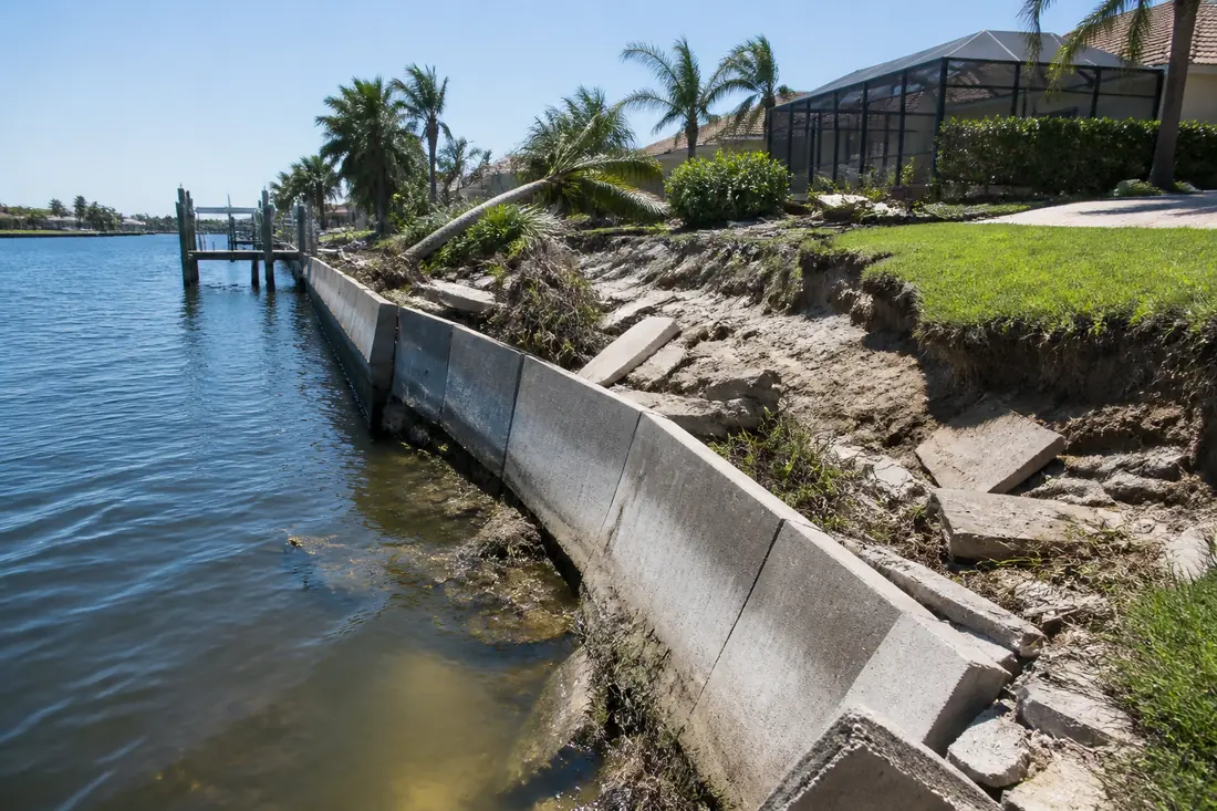 Storm Damage Seawall Repair project